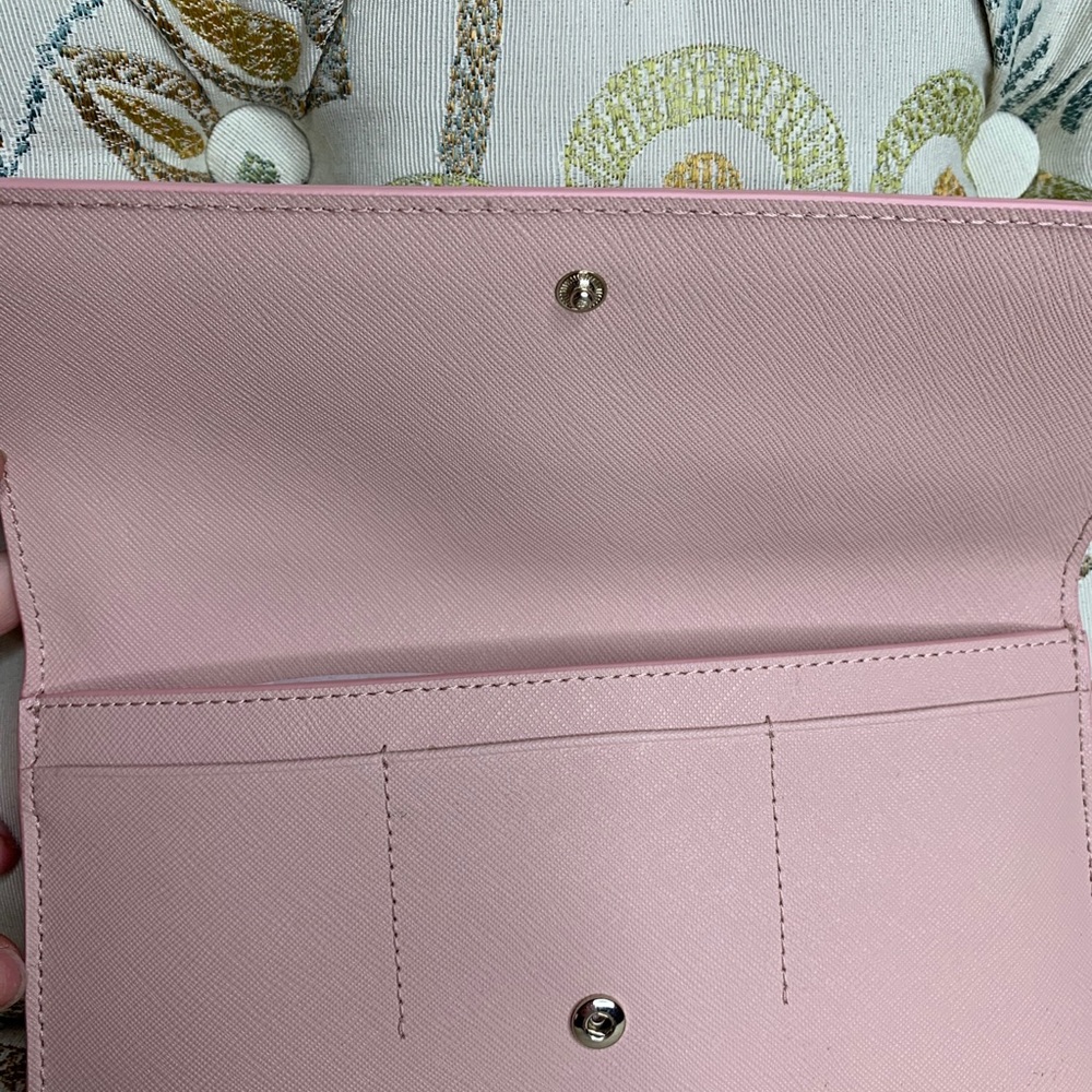 New! Kate Spade Heart Embellished Leather Wallet - Picture 3 of 6